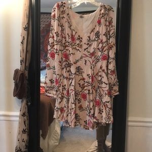 ECOTE floral long sleeve mini dress 4